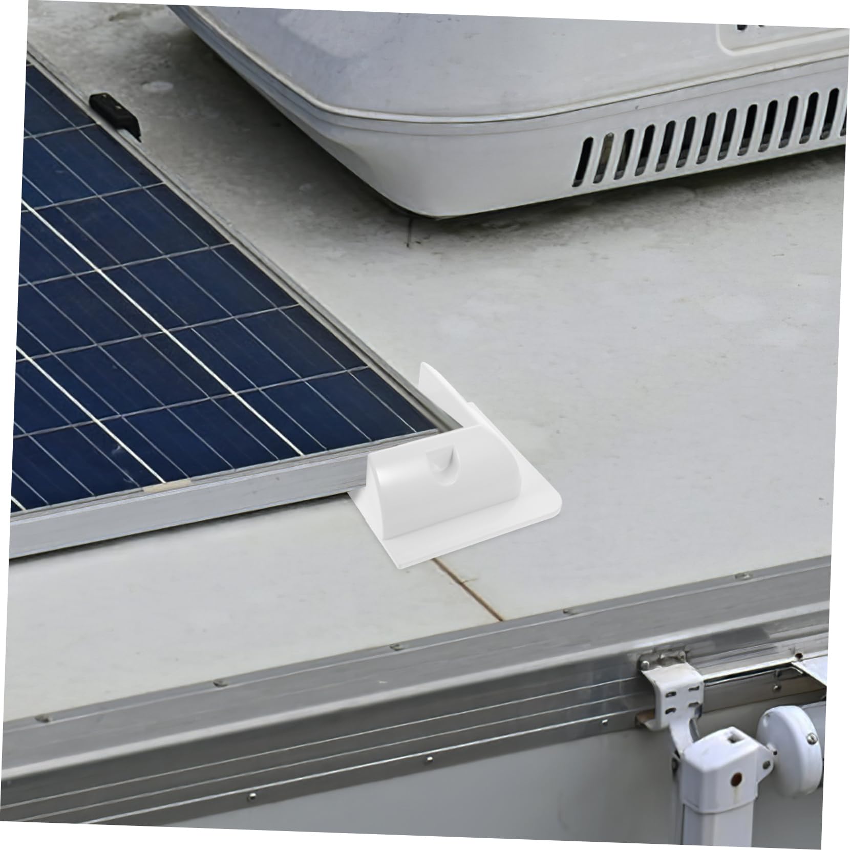 Alipis Soporte de Montaje para Panel Solar sin Taladro, Abs Blanco, Ventilación y Refrigeración para Autocaravanas y Techos Planos