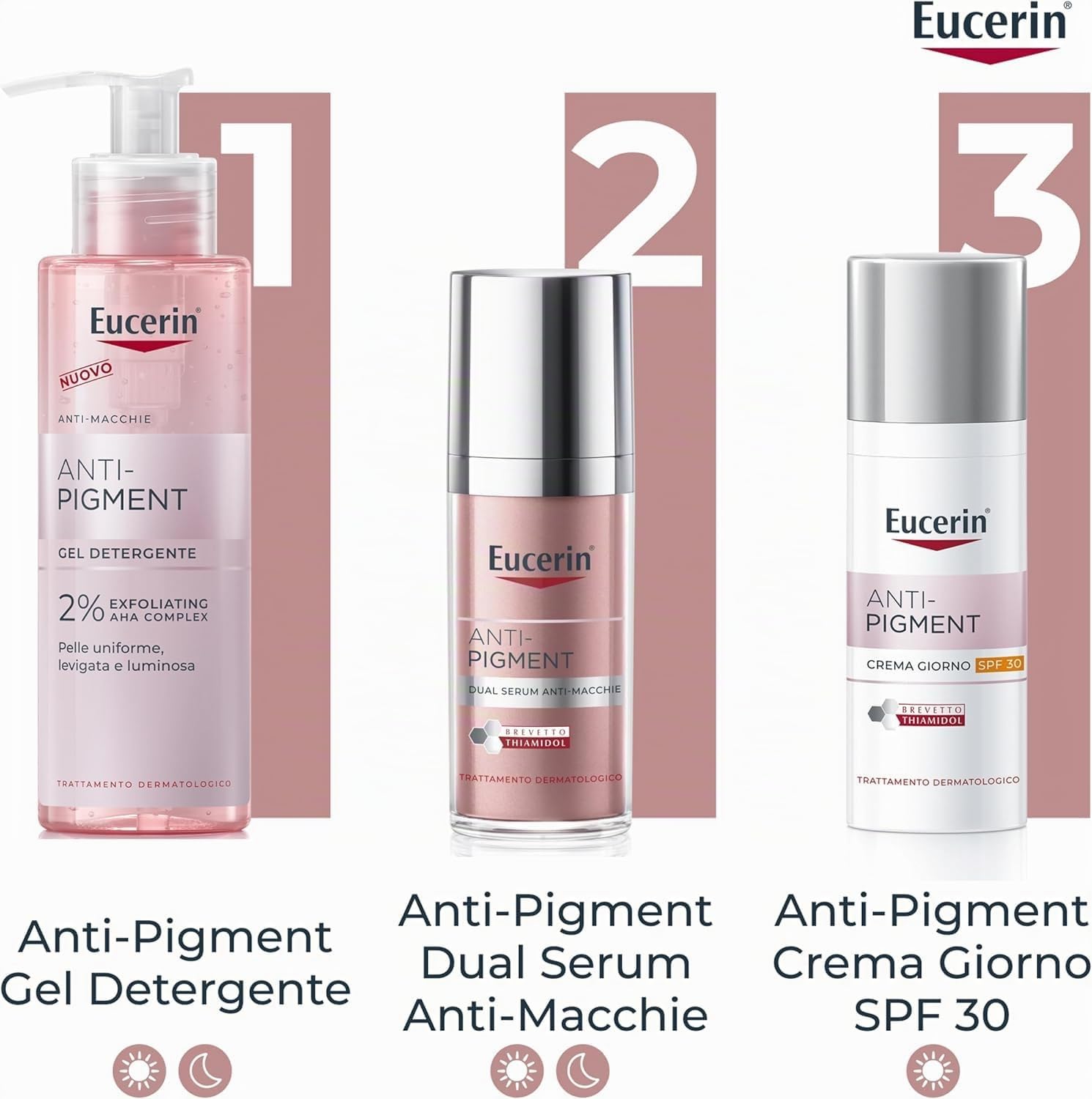 Eucerin Anti-Pigment Crema Viso Giorno SPF30 50 ml, Crema antimacchie viso per una pelle più uniforme e luminosa, Formula arricchita con SPF 30, filtri UV e Thiamidol per tutti i tipi di pelle