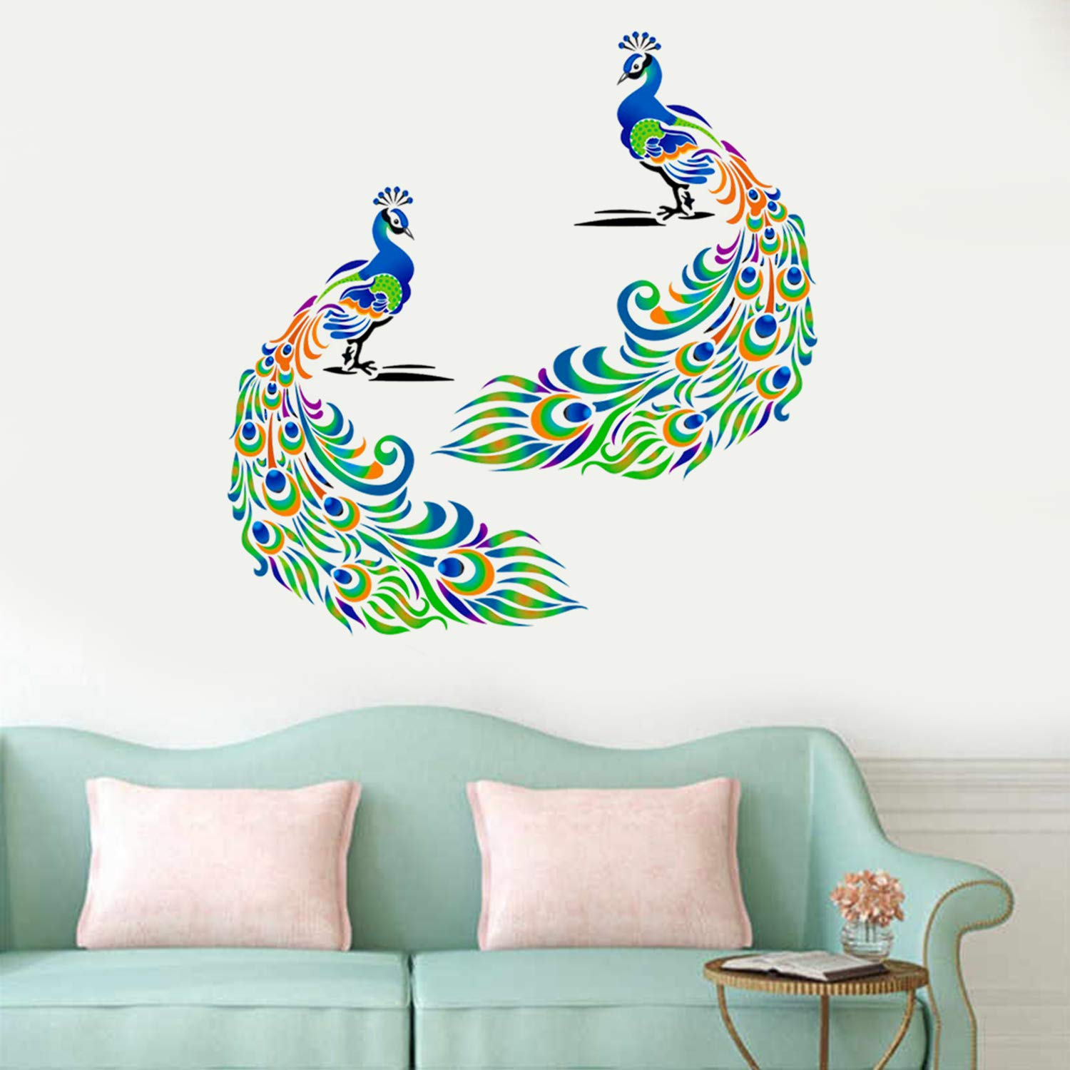 DECORNOW Classy Peacock Reusable DIY Wall Stencil Painting, Suitable for Home Decoration, Wall Decoration Size : (16 inch x 24 inch) (B07VMGS52C) Amazon Price History, Amazon Price Tracker
