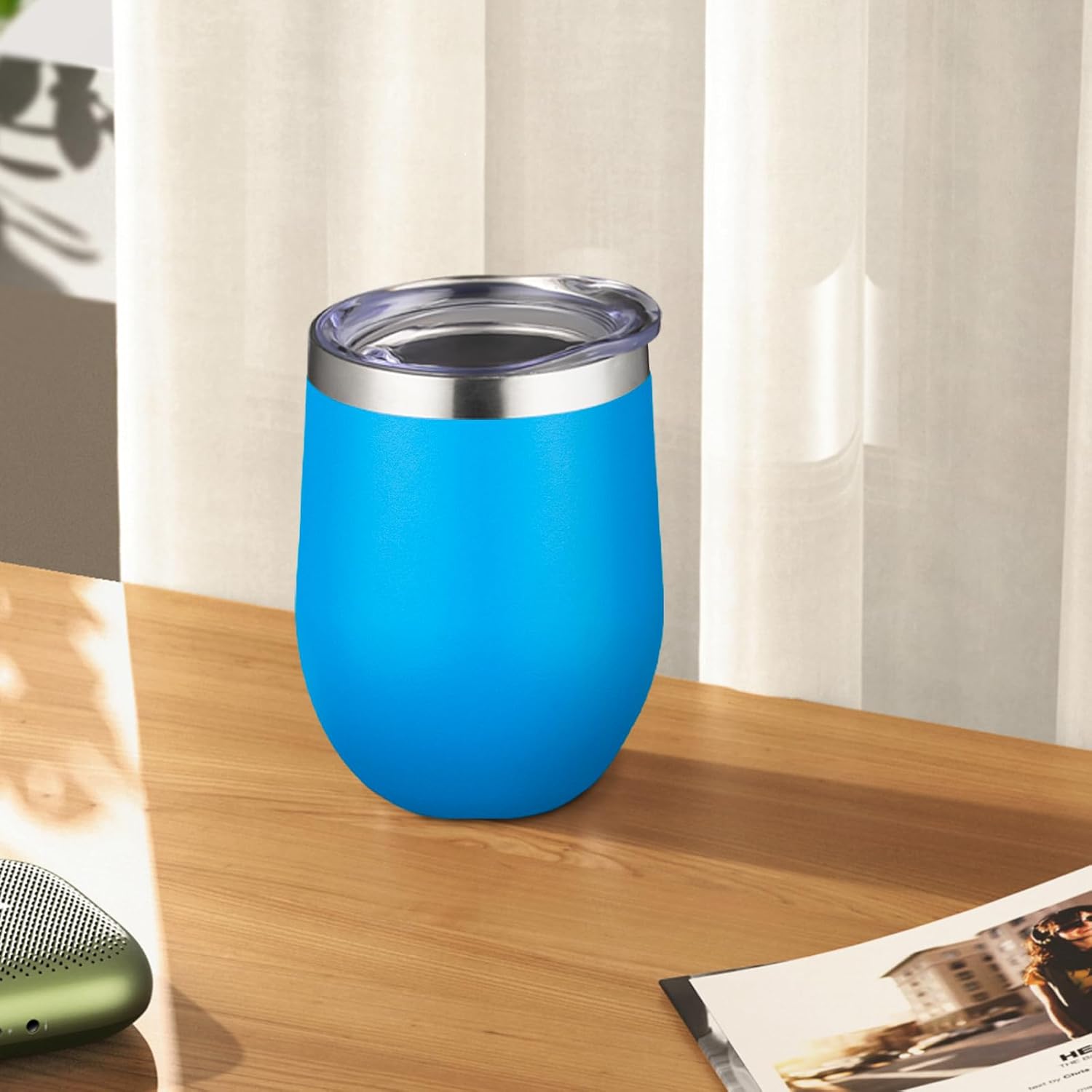 12oz Stemless Wine Tumbler with Lid Double Wall Insulated Wine Cup Stainless Steel Glasses Tumbler with Straw Insulated cocktail Tumbler Coffee Mug for Hot and Cold Beverages (Multicolor-8,4Pack) - Image 9