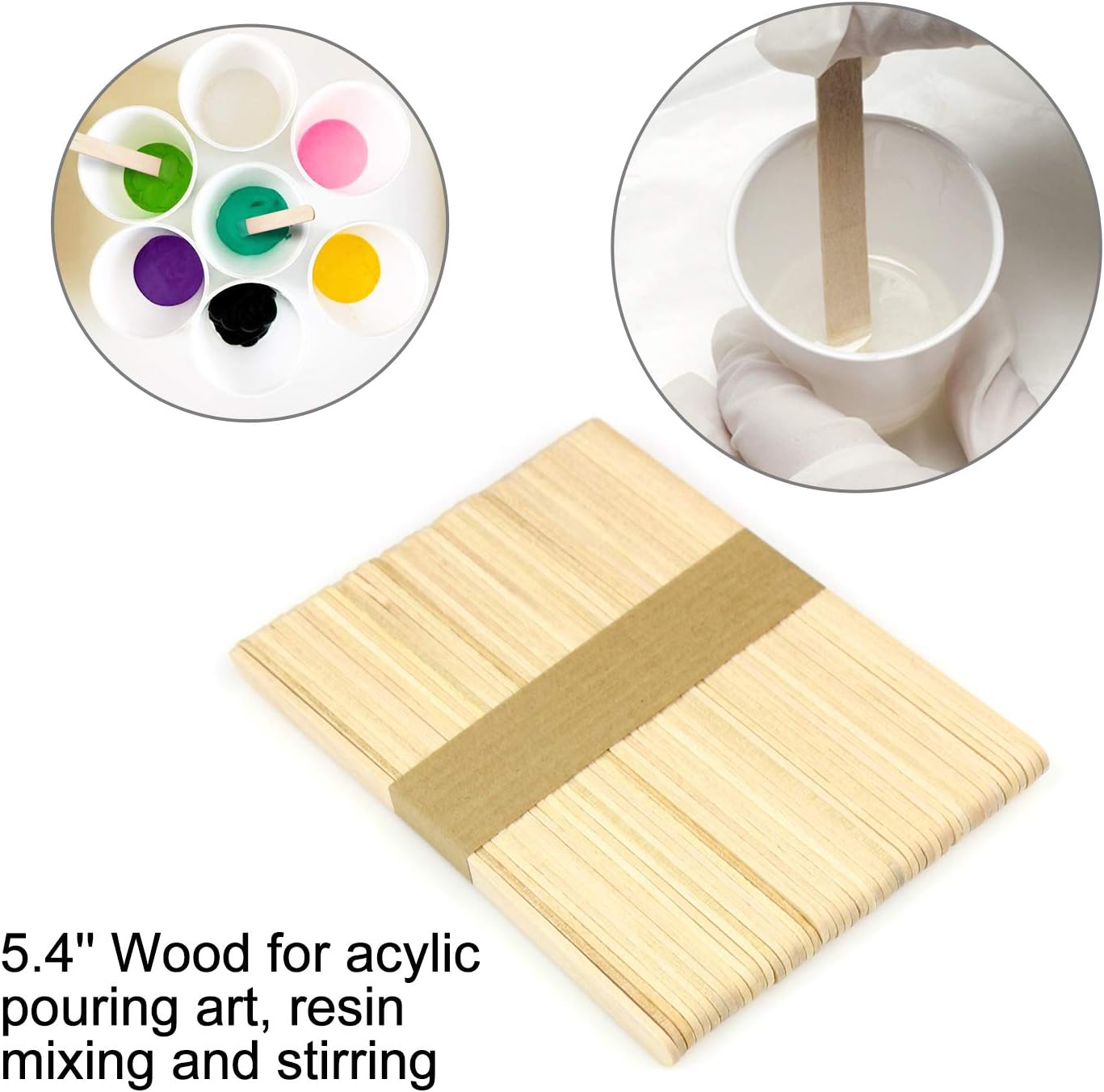 LET'S RESIN Disposable Plastic Resin Mixing Cups and Mixing Sticks kit- including 2pcs 100ml Measuring Cups,20pcs 2oz Graduated Cups,50pcs Disposable Cups with 50Pcs Stir Sticks for Epoxy Resin
