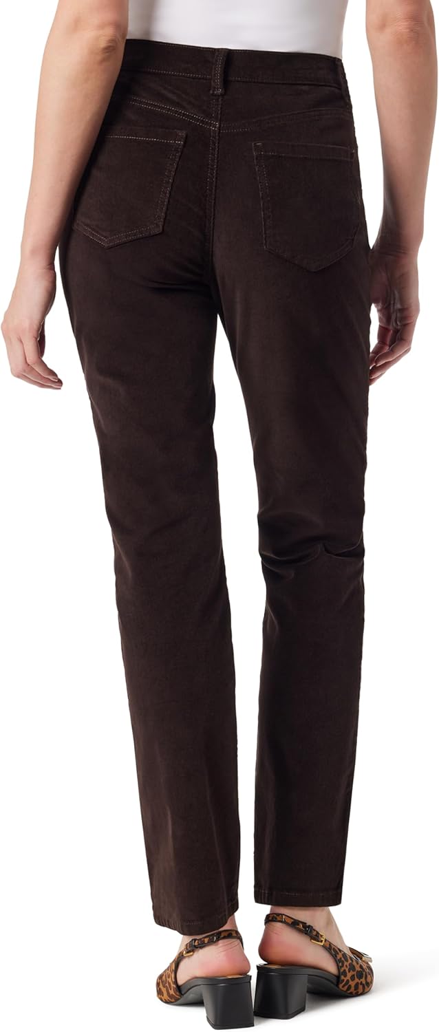 Gloria Vanderbilt Womens Amanda Corduroy Slim High Rise Pant Standard - Image 2