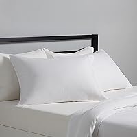 Vista 12 de Yaxa Basics Juego de 2 Fundas de Almohada King - Microfibra Ligera, Súper Suave de Fácil Cuidado, Blanco Brillante, 40" L x 20" A, Almohadas No