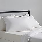 Amazon Basics Lightweight Super Soft Easy Care Microfiber Pillowcase, Standard, Bright White 2 Count