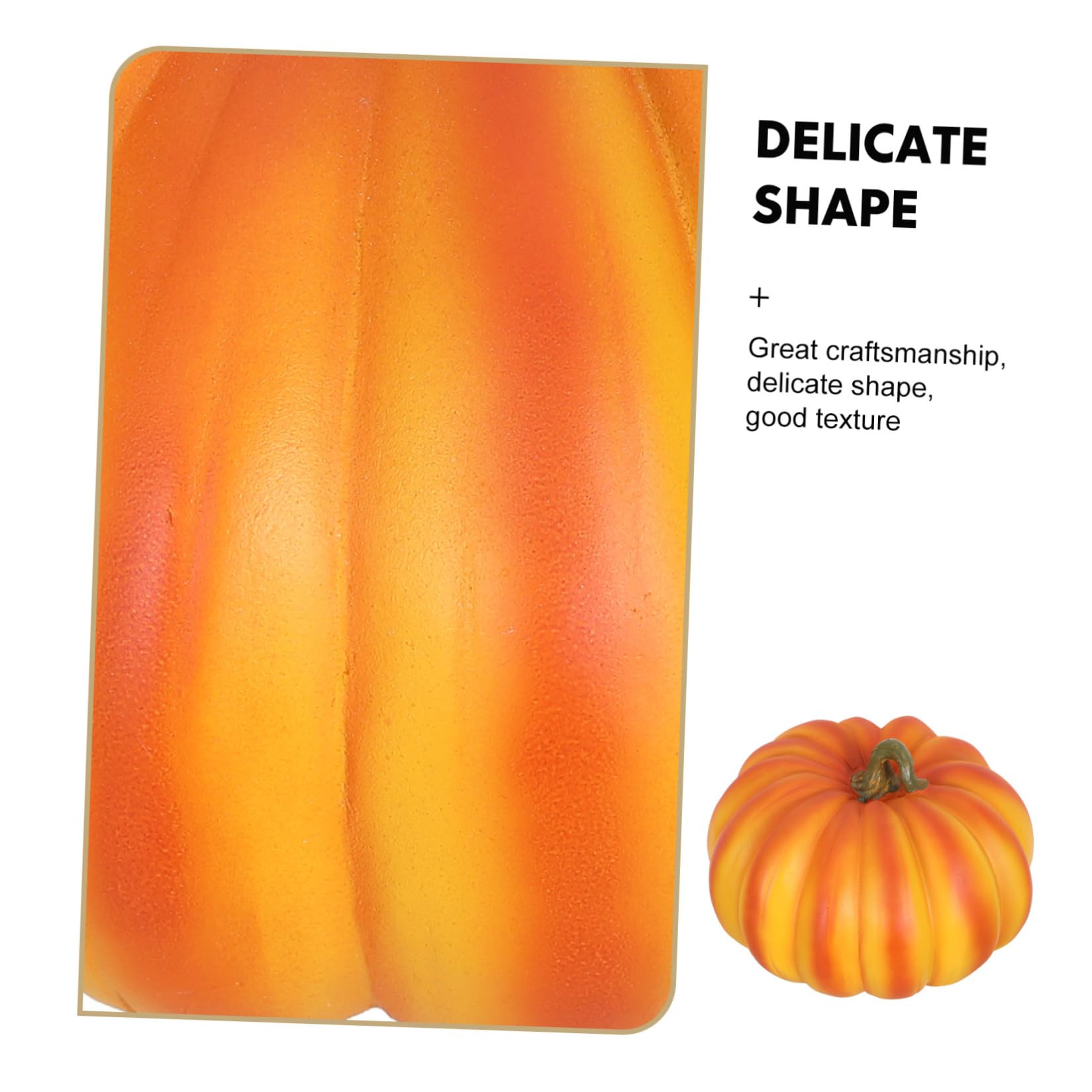 DOITOOL Decorazione Sintetica Halloween di in di Zucca Resina e Forma a Arancione, Raffinata Facile da Pulire Autunnale per Arredamento Casa e Festa