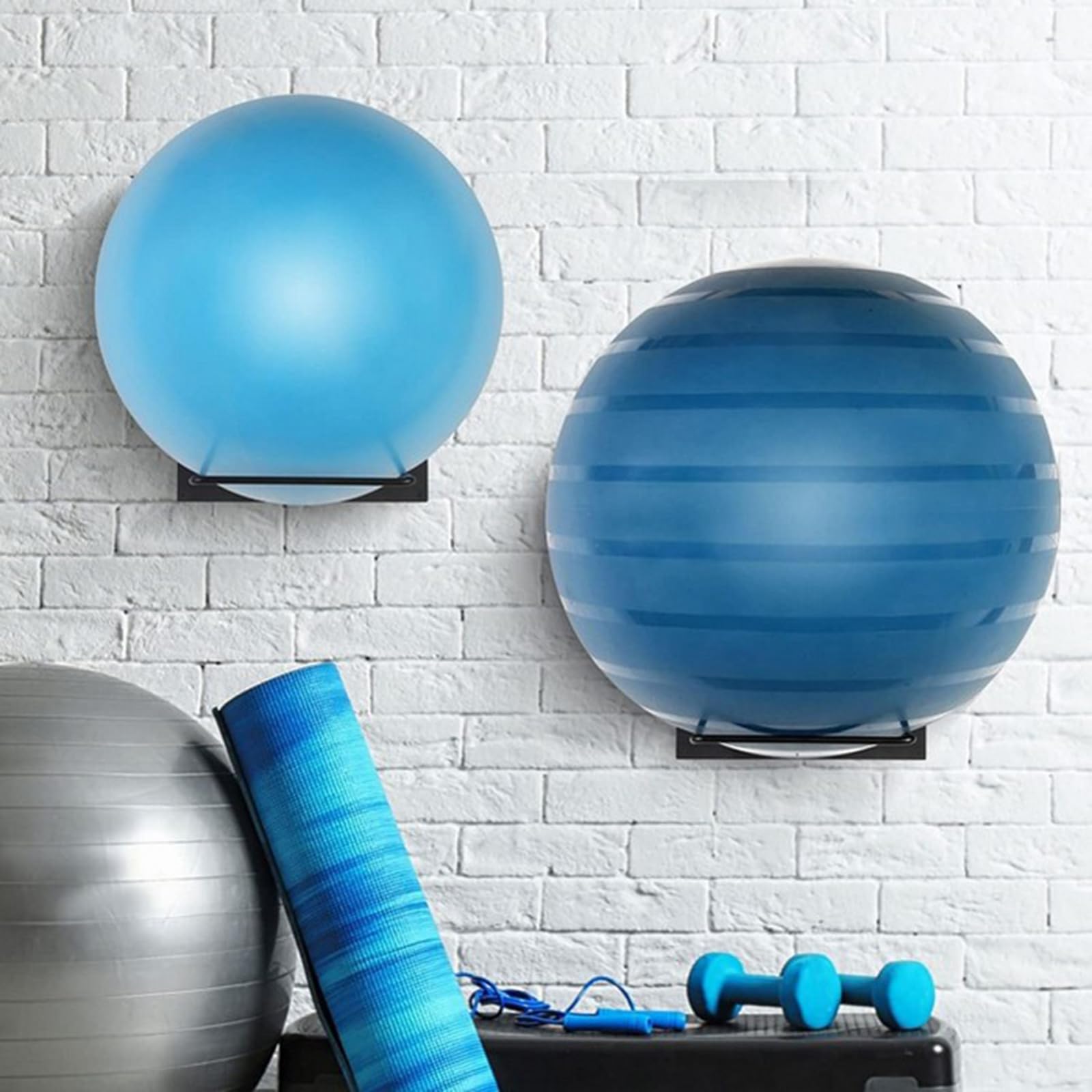 Genérico Pilates Piłka Uchwyt Ścienny, Stabilność Piłki Stabilizacji Do Domu i Studiów Jogi lub Gimnastyki Komercyjnej, 2 szt