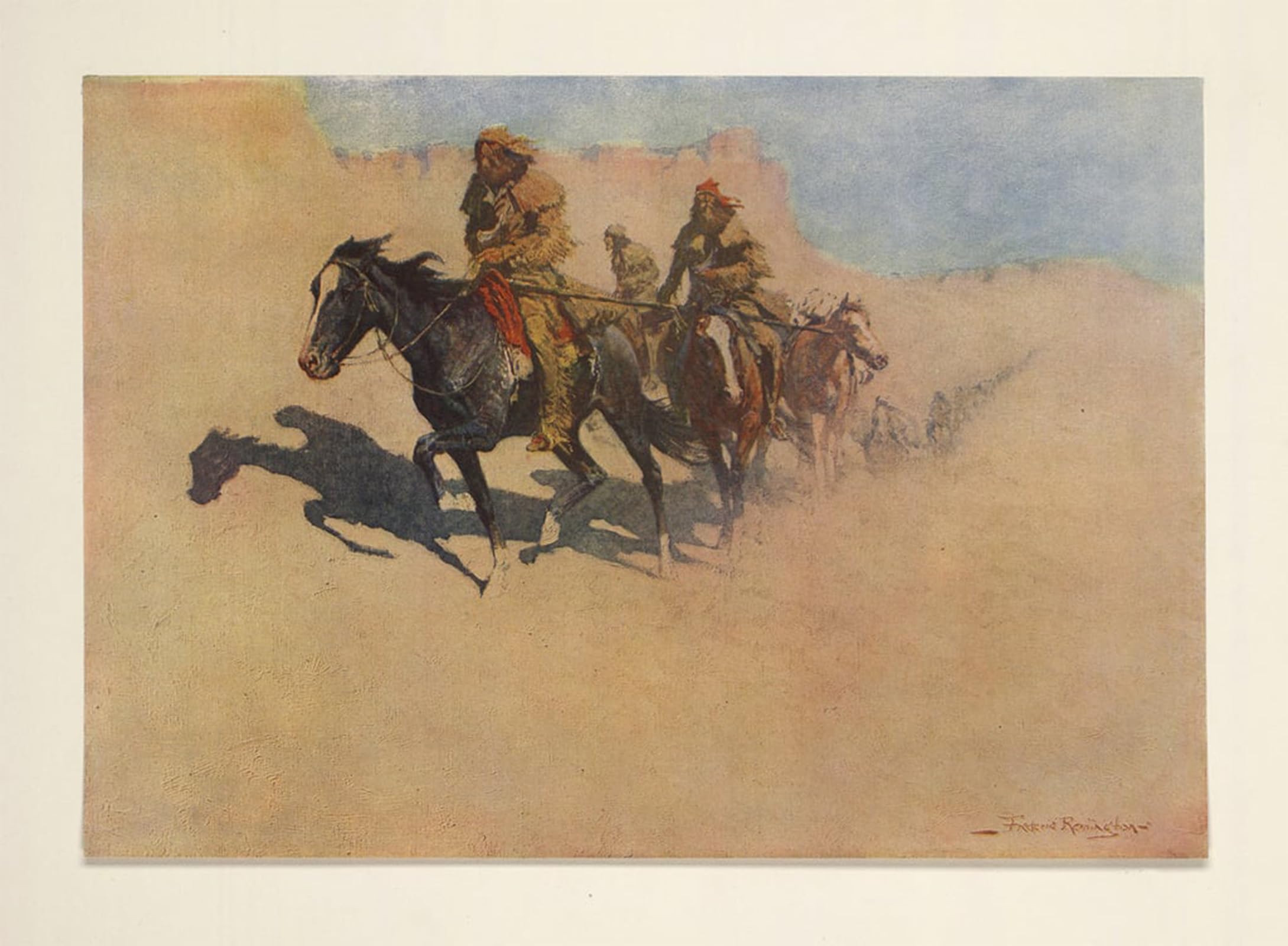 SERENDIPITP Abstract Painting Mural Print Picture Wall Decor Painting Jedediah Smith From Colliers Weekly by Frederic Remington Vintage Wall Artwork for Home Decor 60x90cm