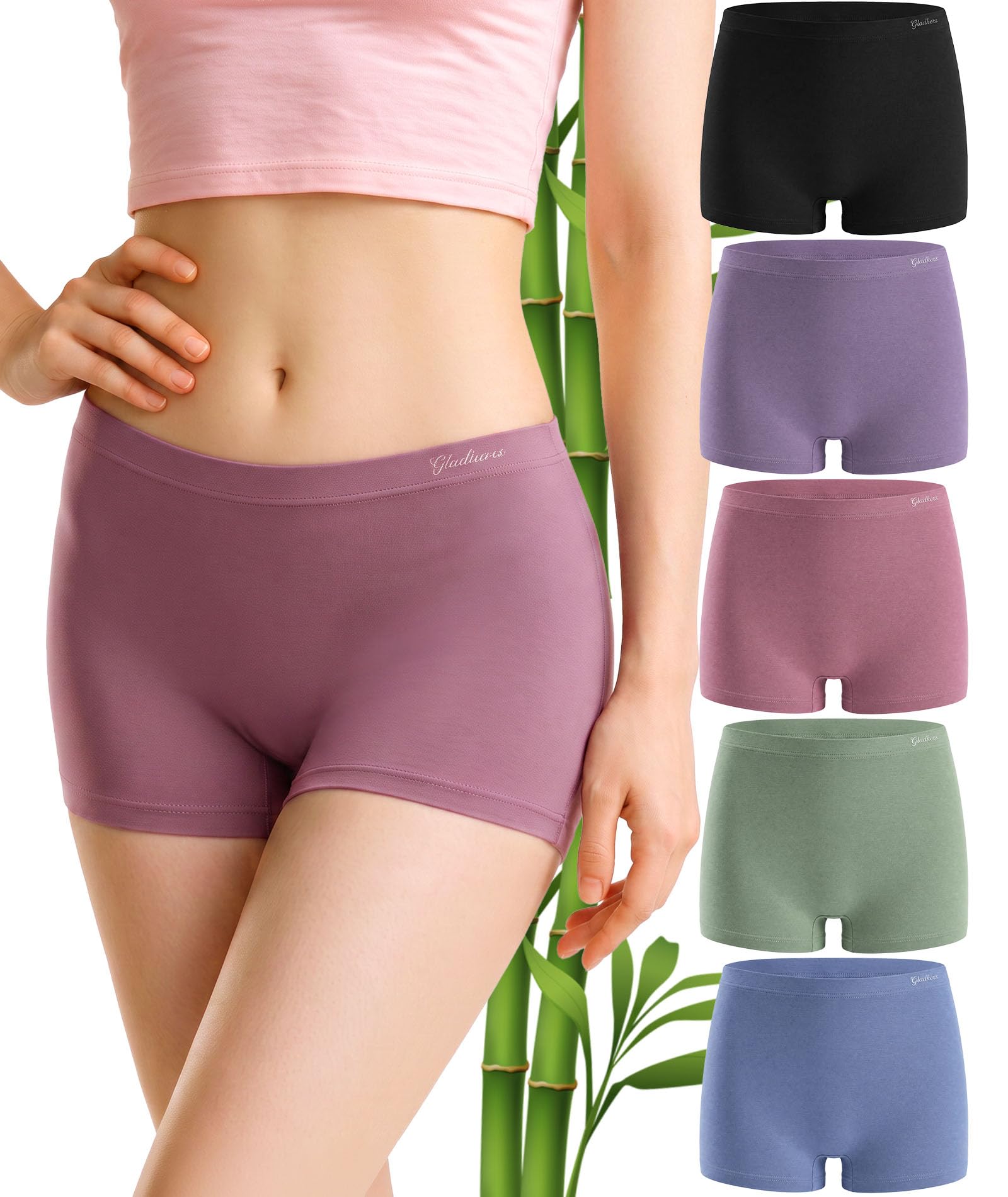 Bambus Unterhosen Damen, 5er Pack - Superweich, Atmungsaktiv