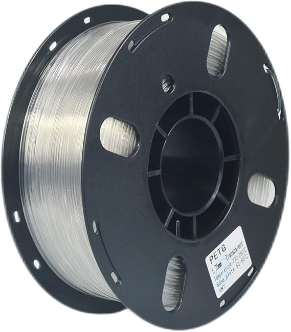 review RANKI PETG Filament 1.75mm 3D Printer Filament, Clear Petg 3D Printing Filament, Dimensional Accuracy +/- 0.03 mm, 1kg Spool (Transparent)