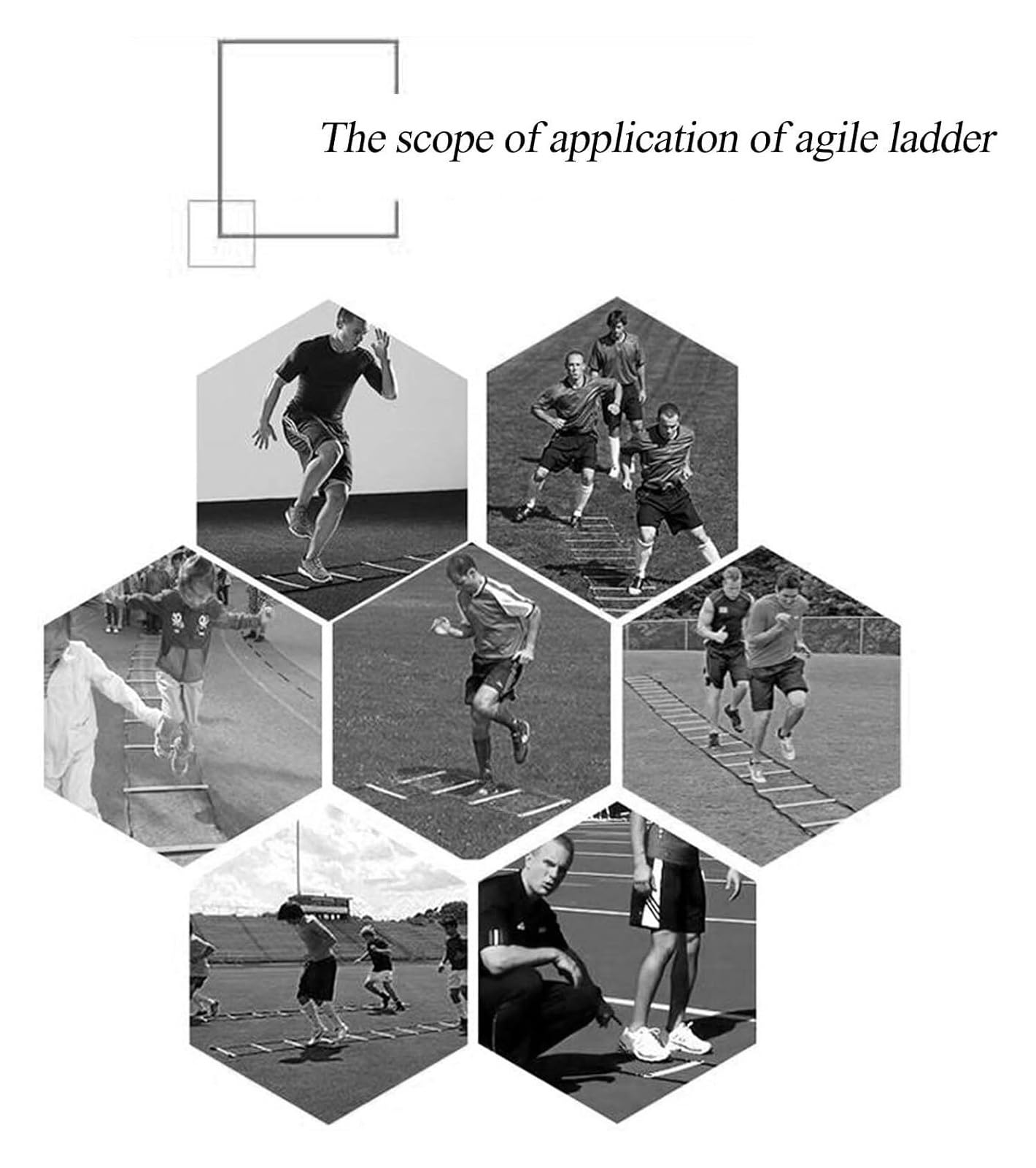 KEuLen Escalera de Agilidad, Escalera de Salto for Entrenamiento de flexibilidad en fútbol, ​​Ideal for Deportes y fútbol.(5M)