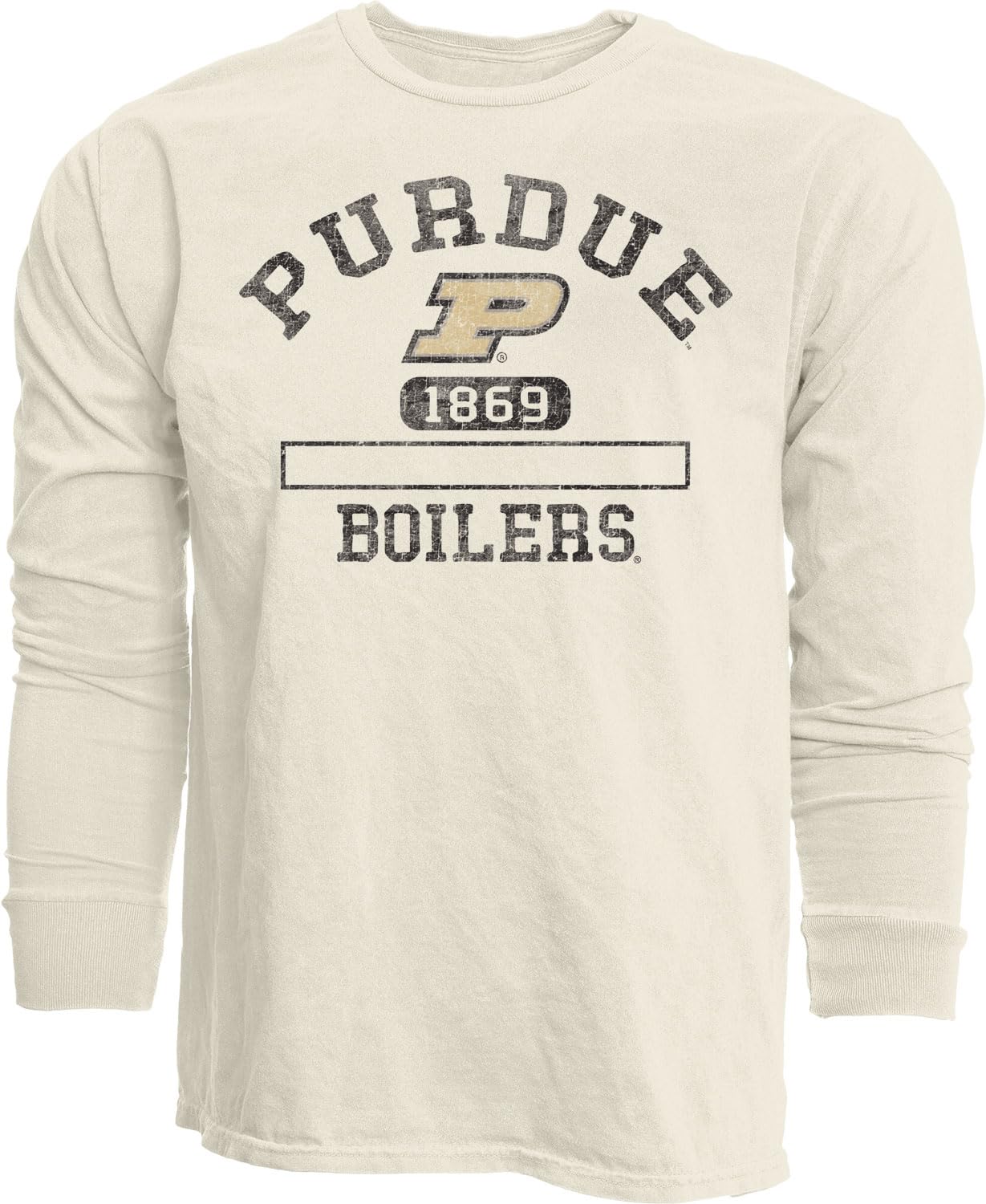 Blue 84 NCAA Officially Licensed Long Sleeve T-Shirt Ivory Dyed Ringspun