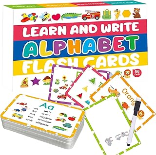 Letter Flash Cards - Sensory Kid Letter Learning Flashcard,Interactive Alphabet Recognition Flash Cards for School Prescho...