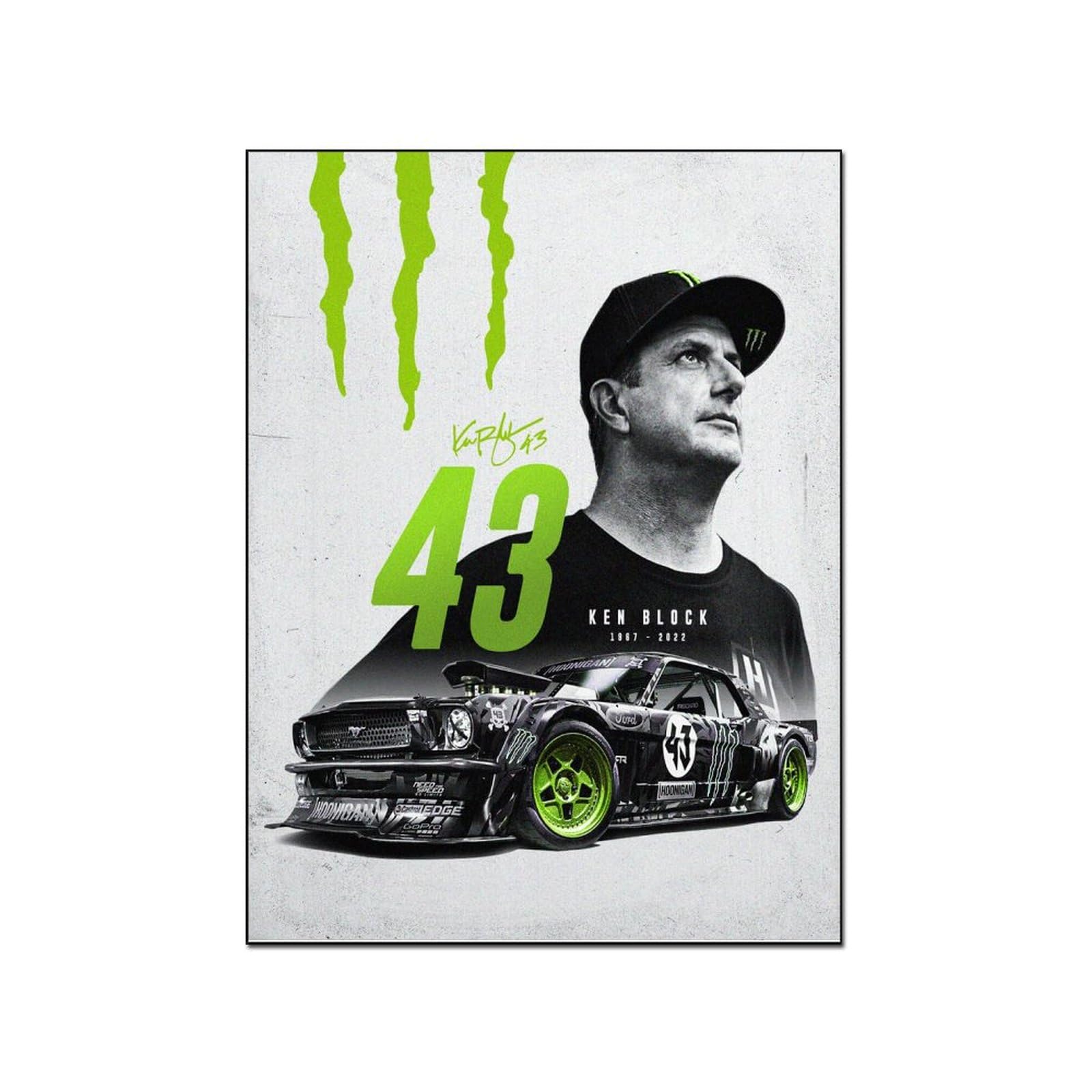 Amazon.com: HRtyDQ Póster de arte Ken Block American Professional