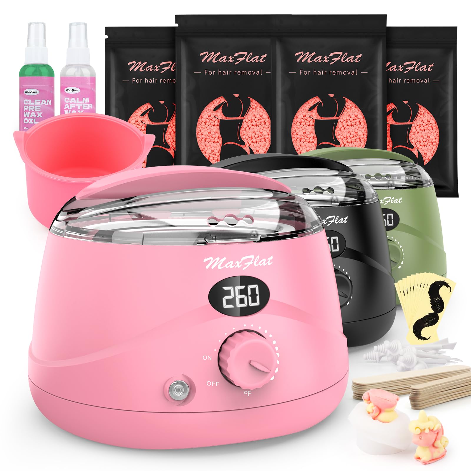 Buy Wax Machine, Hard Wax Kit for Hair Removal MaxFlat Wax Pot at Home