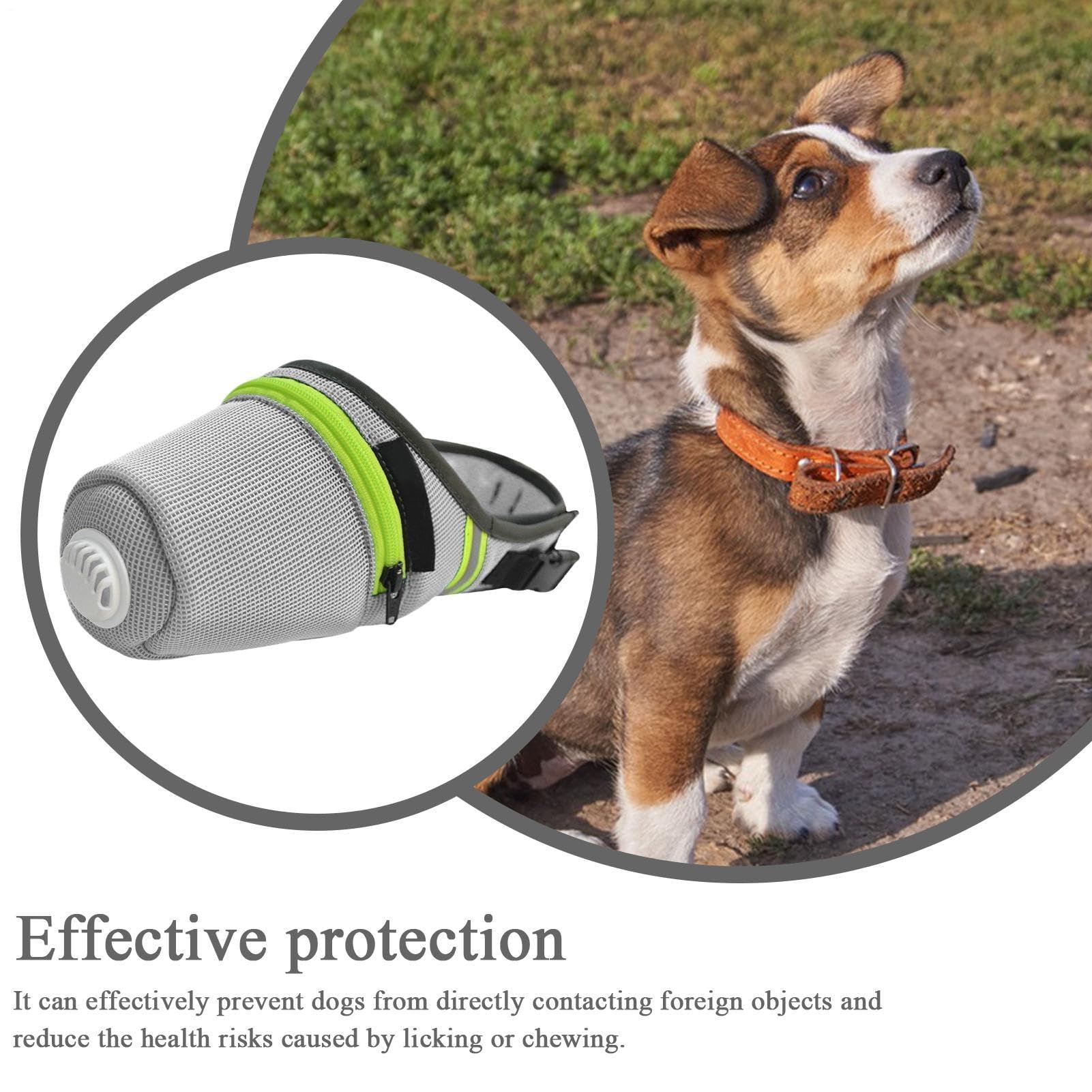 Muselière réglable et respirante pour chiens de petite et moyenne taille idéale pour le dressage, la marche, l'alimentation et éviter de lécher à l'extérieur