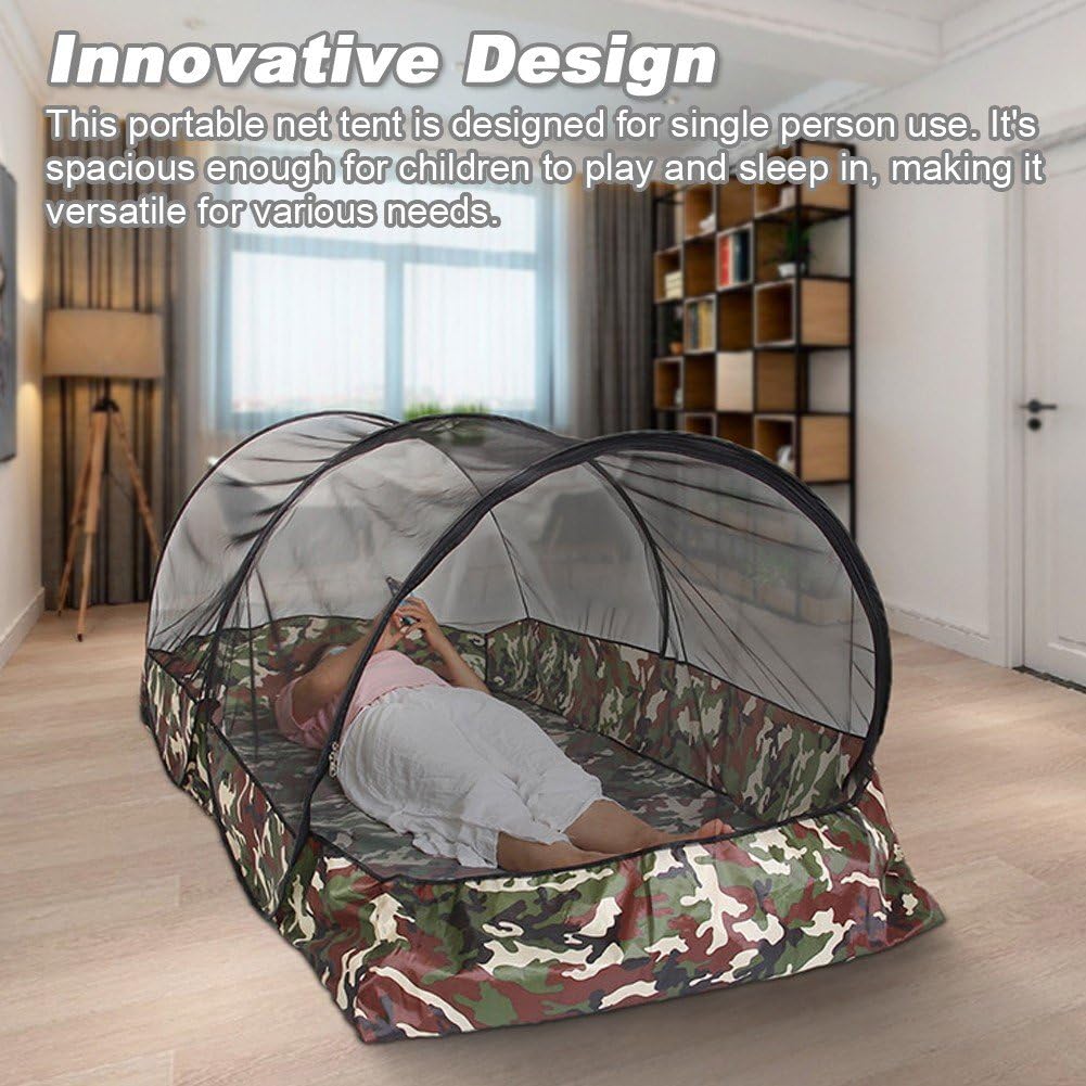 Mosquitera con Dosel para Cama, Puerta Doble Plegable con Parte Inferior, Antimosquitos, para Cama, Tienda De Campaña, Viaje, Casa, Aire Libre