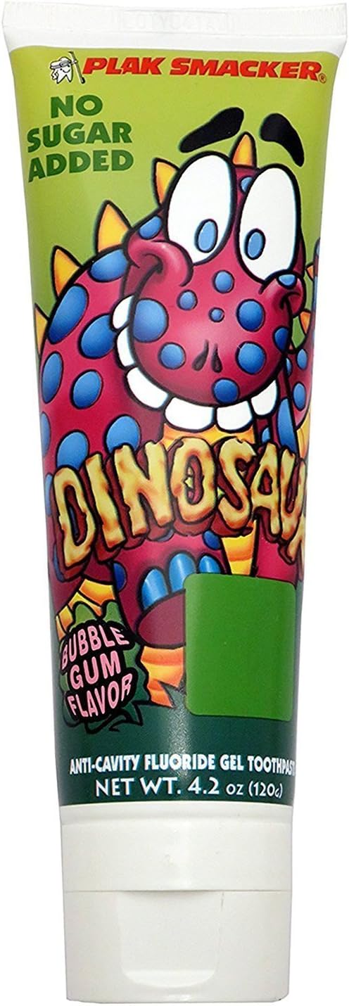 DINOSAUR Toothpaste Bubble Gum 4.2oz Tube