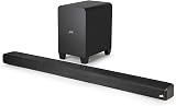Polk Audio Signa S4 True Dolby Atmos Soundbar with Wireless Subwoofer, 3.1.2 Soundbar System, HDMI eARC, Bluetooth, AUX, Optical Input, Black - 1