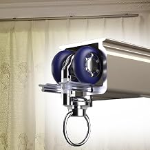 Curtain Track System 12/14/16/20 Ft Wall Mount, Adjustable Single Curtain Rod with Hook Rollers, Room Divider Gliders for Bedroom, Easy Install, Durable & Smooth Opera