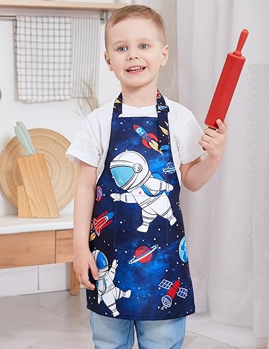 Miniatura 7 de WERNNSAI Delantal artístico para niñas y niños, delantal de pintura para niños pequeños