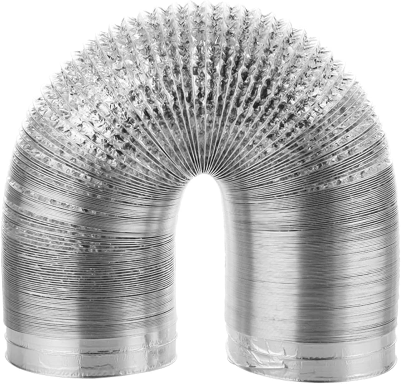 Semi Rigid Dryer Duct for Tight Space/Clothes Dryer/Kitchen/Bathroom/Greenhouse, Flexible Dryer Vent Hose Aluminum, HVAC Duct Tube for Heating and Cooling(80mm (3.15 Inch),L 5m(16.4 ft))