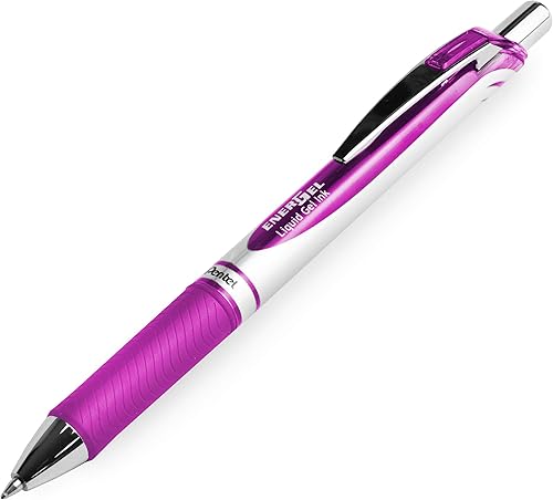 Miniatura 2 de Pentel EnerGel XM BL77 - Bolígrafo retráctil de tinta de gel líquido, 0.028 in, 54% reciclado, color magenta, paquete de 3