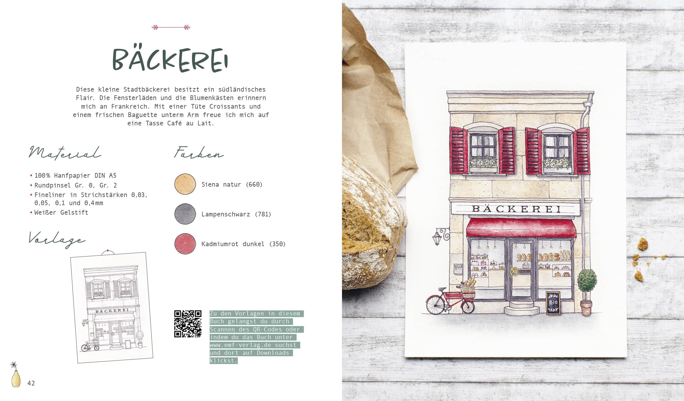 Watercolor – Little Shops: 20 bezaubernde Motive malen | Mit allen Grundlagen, Vorlagen und Step-by-Step-Anleitungen | Blumenladen, Gemüsestand, Food-Truck und weitere Motive