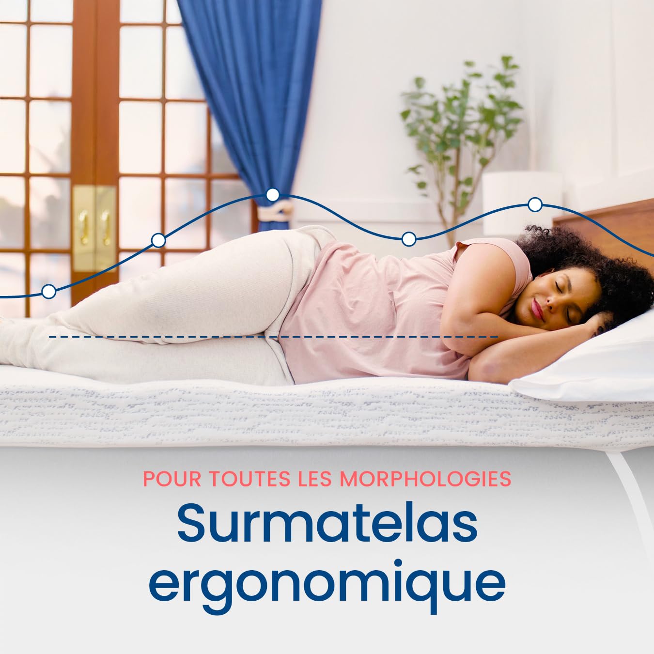 Surmatelas 120 x 190 - Viscosoft, Premium 8cm Mémoire de Forme, Confort Moelleux, Mousse infusée Gel, Soulage Le Dos, Housse déhoussable et Anti-dérapante, Idéal sur Matelas 120 x 190