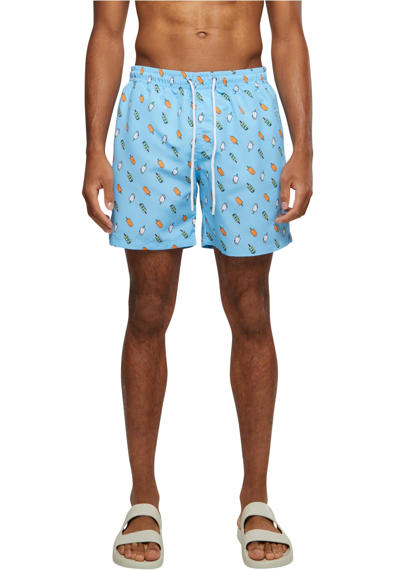 Urban Classics Men's Pattern swim Shorts Badeshorts, Blue (Lightblue/Ice 02060), 6XL