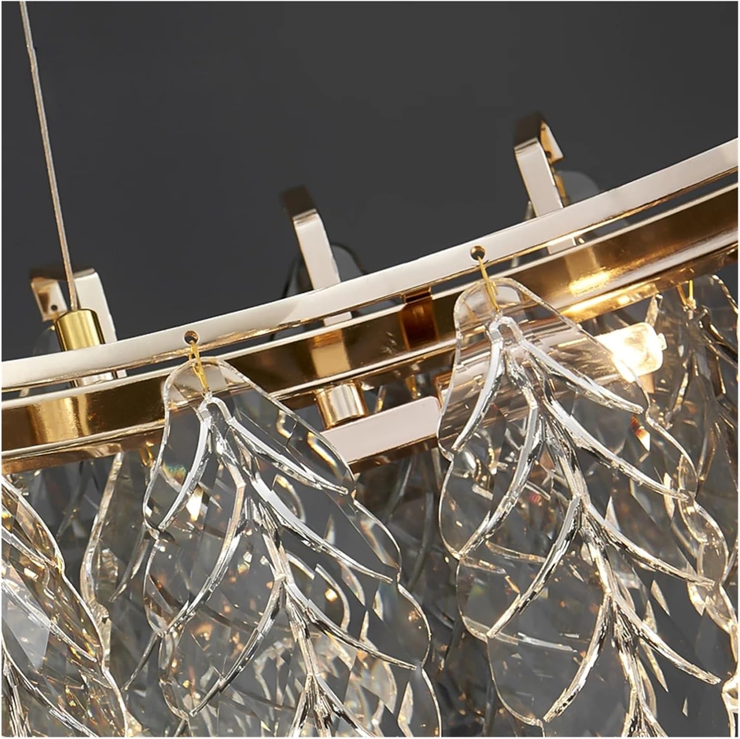 LED Dimmable Crystal Goose Feather Gold Silver Lustre Chandelier Lighting Suspension Luminaire Lampen,for Decoration