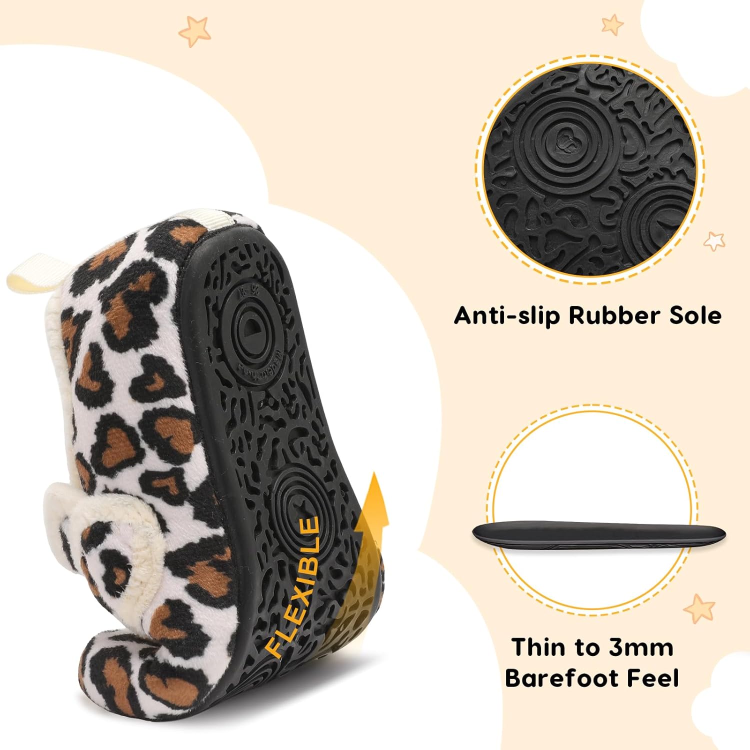 LeIsfIt Toddler Slippers Boys Girls House Shoes Soft Warm Kids House Slippers Slip on Cozy Bedroom Sock Shoes Non-slip Indoor Outdoor Slipper Shoe - Image 6