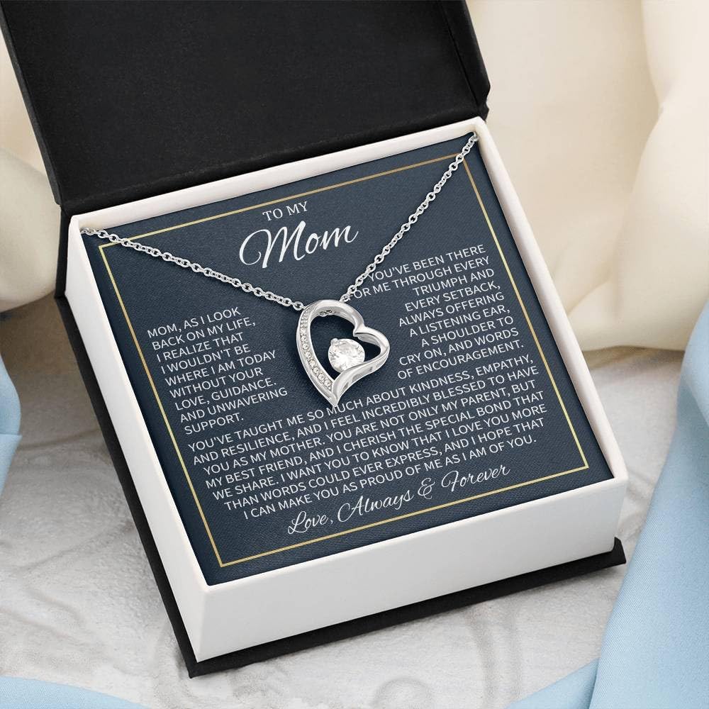 VIRAGIL To My Mom Necklace, Sentimental Jewelry Gift from Son with Heartfelt Message, Perfect for Birthday, Christmas, or Mother’s Day, Elegant Keepsake Jewelry She Will Treasure Forever - Image 3