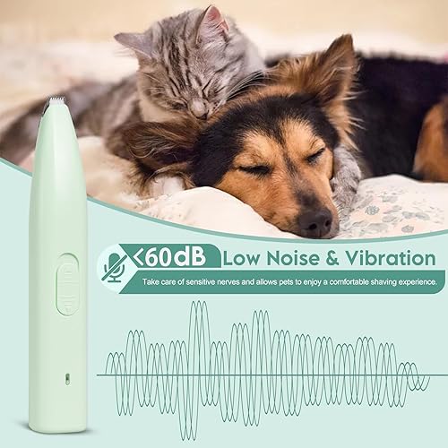Miniatura 4 de Cortapelos para perros, para aseo, recortadora de patas de perro, mini recortadora para perros, recargable, bajo ruido para recortar el pelo de