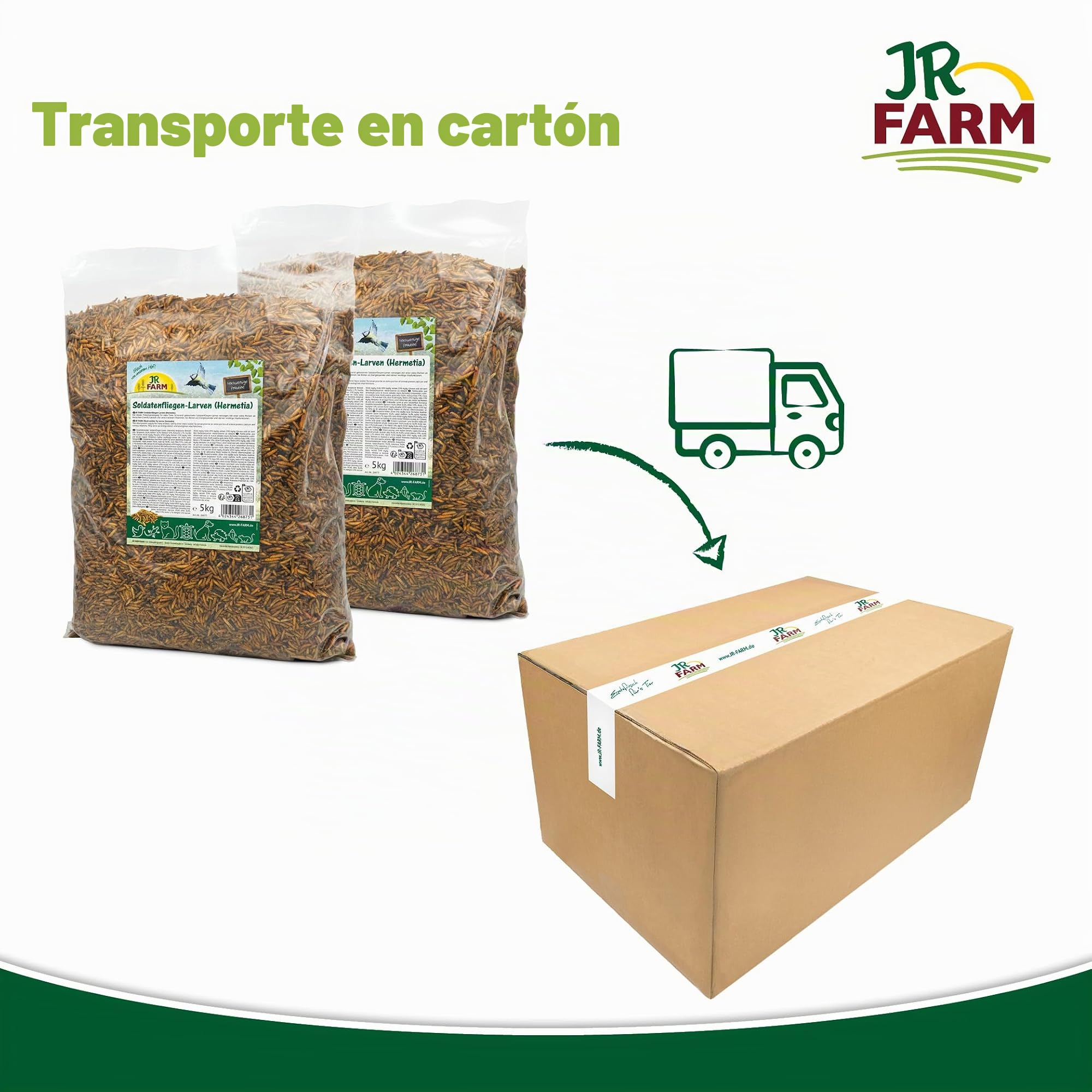 JR Farm Garden Hermetia/Larvas de Mosca de Soldado 10 kg