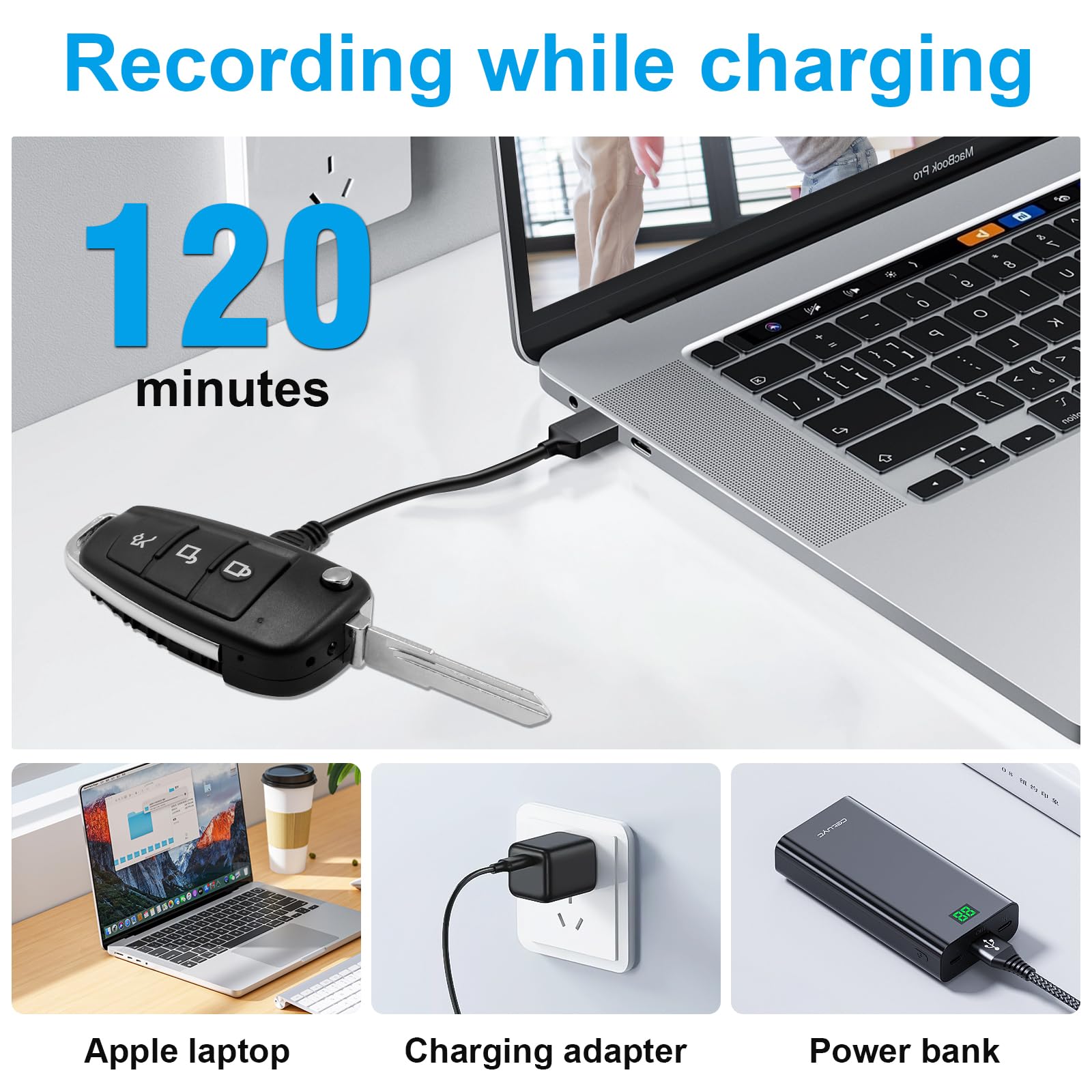 Mini BodyCam, 1080P HD Tragbare Kleine Kamera, MiniBody Kamera mit Nachtsicht/Bewegungsmelder Eingebautem Akku für Meetings/Outdoor-Aktivitäten