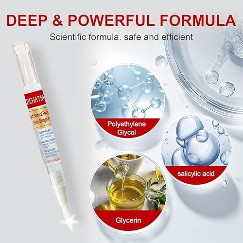 Miniatura 3 de BEHATMH Paquete de 3 removedor de verrugas con punta de precisión, ácido salicílico de máxima resistencia para verrugas comunes y plantares,