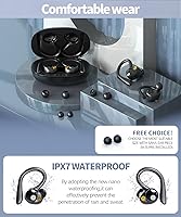 Vista 3 de Wireless Earbud, Bluetooth 5.2 Headphones Sport Wireless Bluetooth Earphones in Ear Noise Cancelling Earbud with Wireless Earbuds with Charging