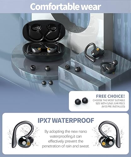 Miniatura 3 de Wireless Earbud, Bluetooth 5.2 Headphones Sport Wireless Bluetooth Earphones in Ear Noise Cancelling Earbud with Wireless Earbuds with Charging