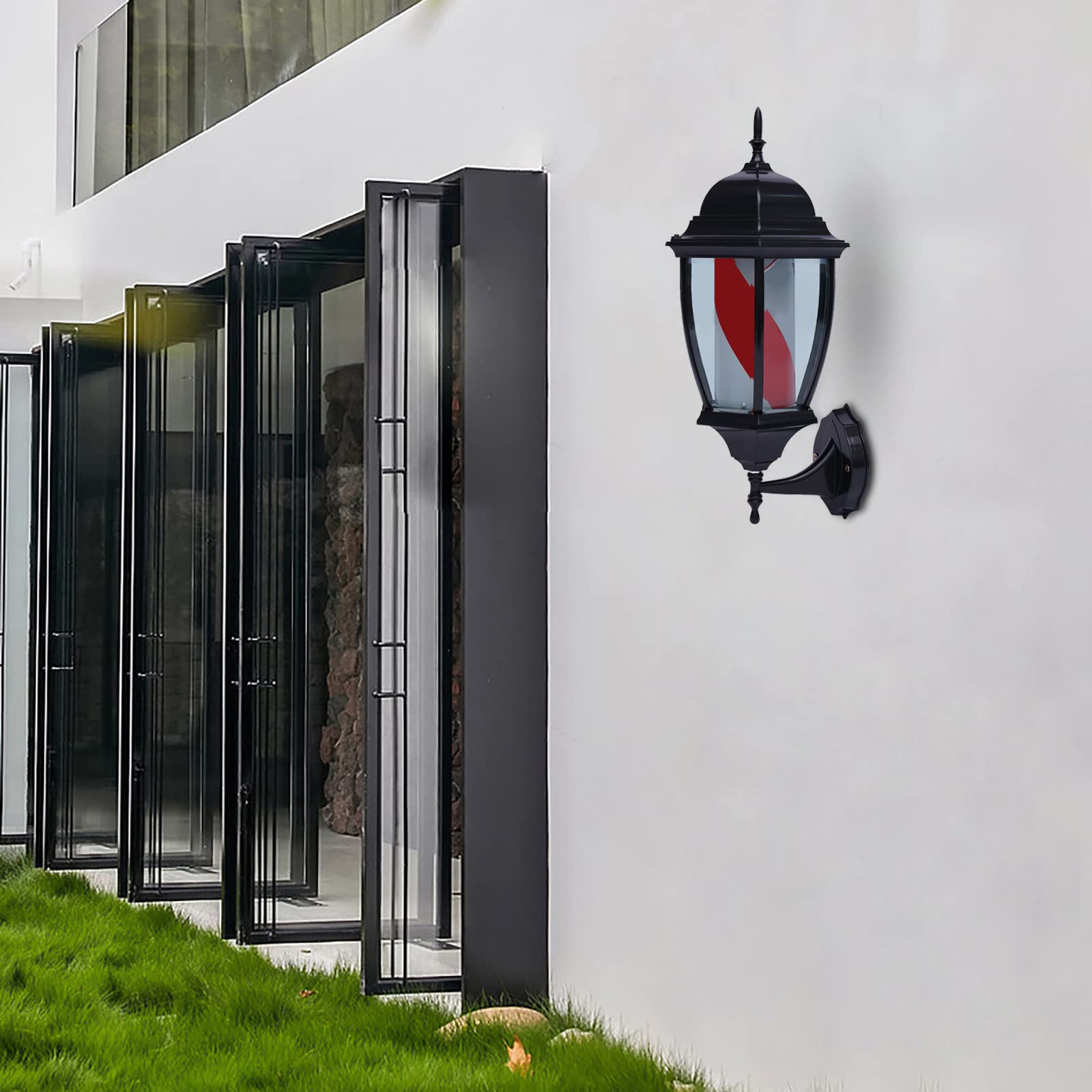 Palo da Barbiere da 20'', palo Luminoso per Barbiere, insegna a Strisce LED rotanti per Parrucchiere, insegna a Strisce LED rotanti per Parrucchiere, insegna a Strisce Rosse/Bianche/Blu per parru