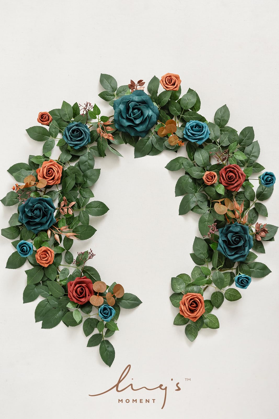 Amazon.com: Ling's Moment 5FT Teal Blue Artificial Flower Garland