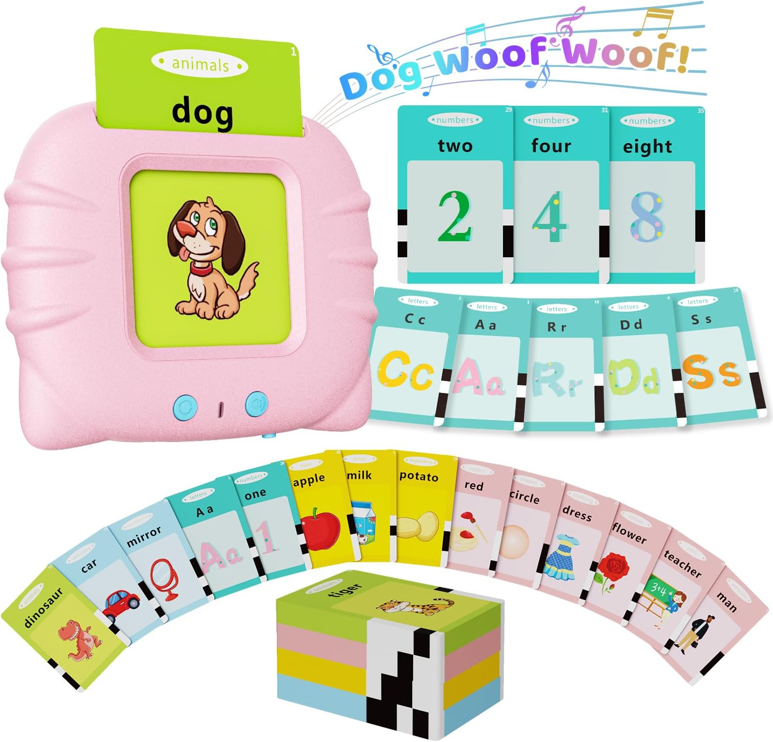 Toddler Toys Talking Flash Cards for 1 2 3 4 5 6 Year Old Boys and Girls, Autism Sensory Toys for Autistic Children, Learning Educational Montessori Speech Therapy 244 Sight Words Kids Gifts