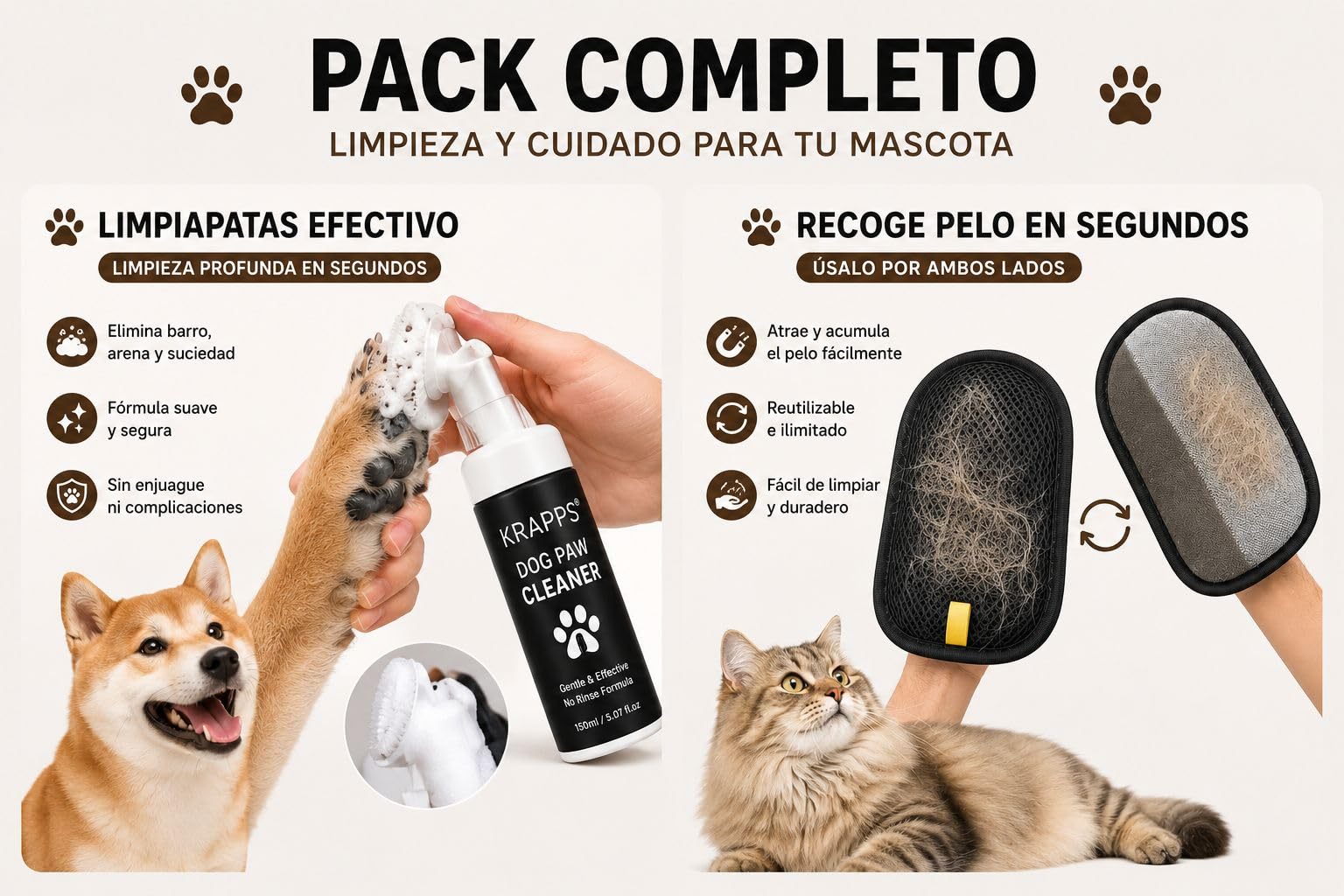 Escalera para Perros Pequeños o Mayores con 2 Fundas Impermeables y 1 Cepillo para Pelos - Rampa para Perros, Escalera Perro, Rampa Perro, Dog Ramp, Escaleras para Camas, Escada para Caes