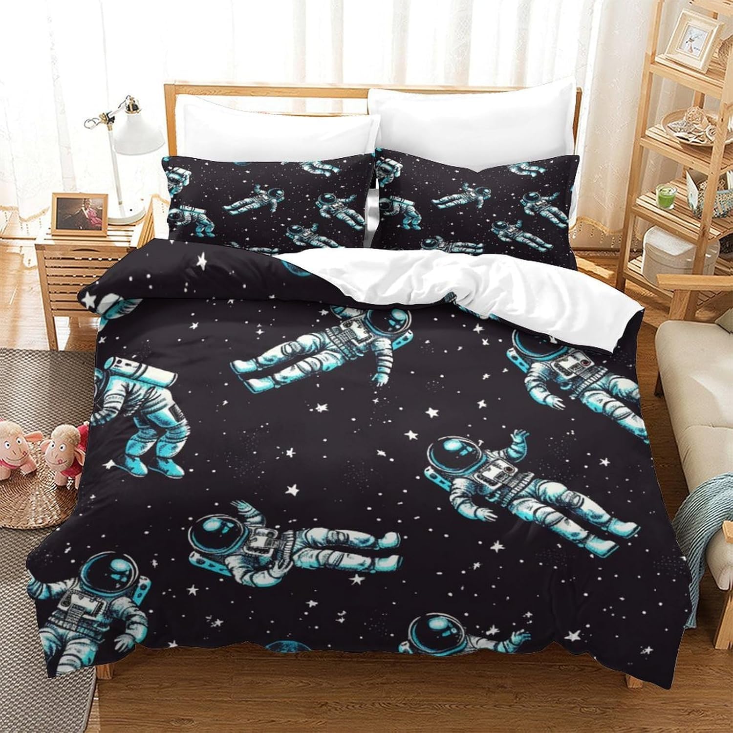 Housse de couette astronaute douce et anti-allergique pour en finir avec la literie rèche