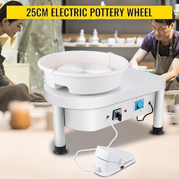 Electric Pottery Wheel Ceramic Machine for Clay Art Craft DIY - 280W 25cm - Ideal for Artists and Hobbyists