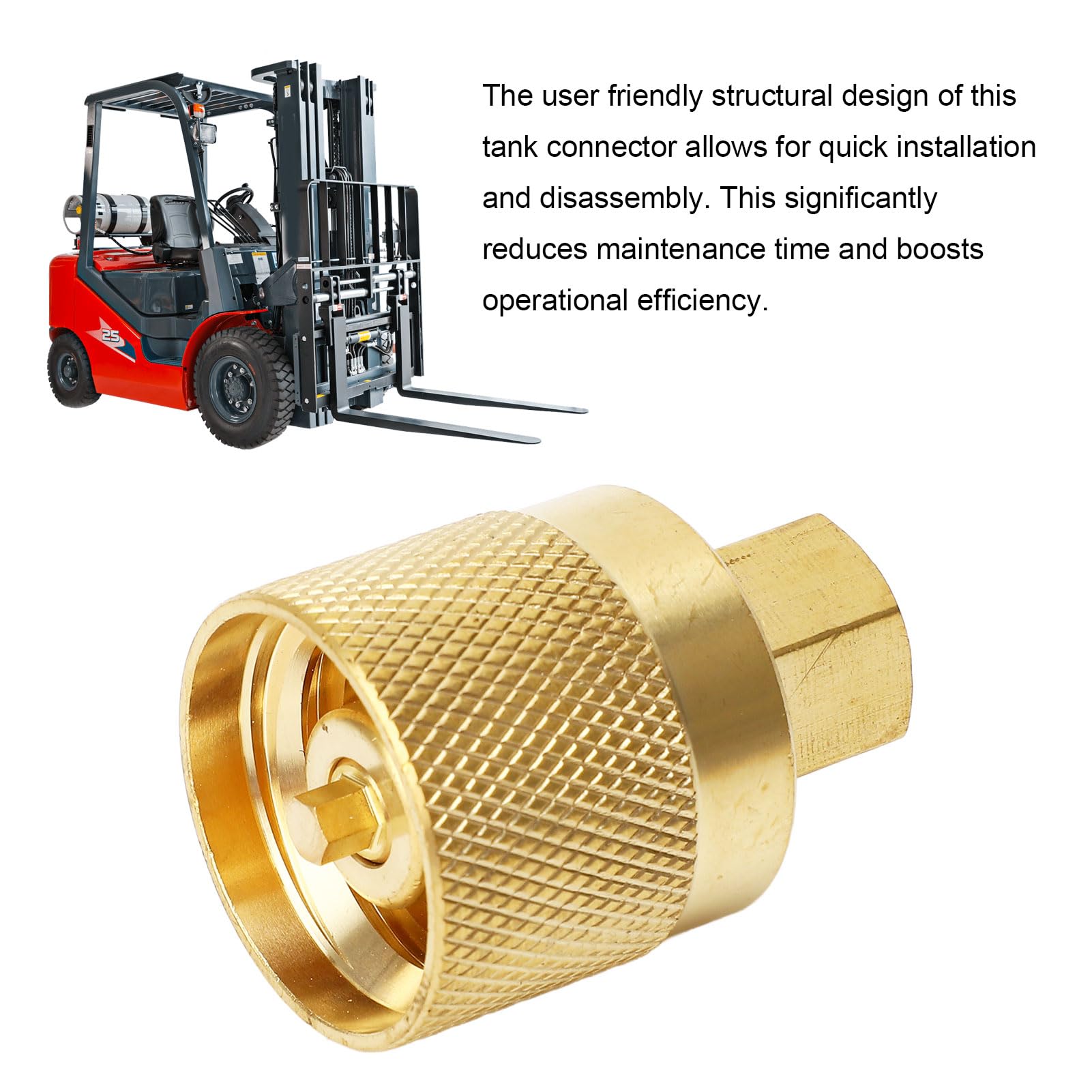 Connecteur de Réservoir de Chariot élévateur en Métal, Adaptateur à Installation Rapide pour Réservoirs 20lb 33.5lb 43.5lb, pour Coupleur Rego 7141F et 7141M