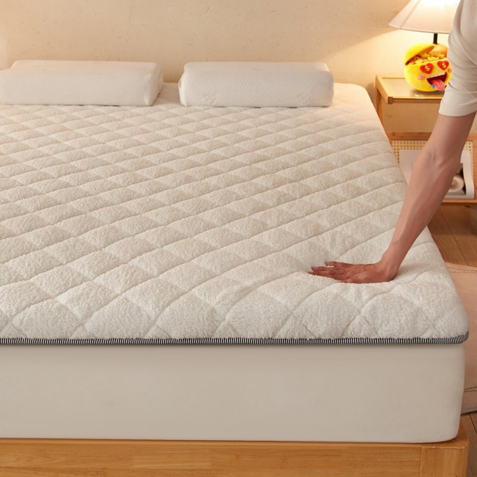 Surmatelas futon, tapis de couchage antidérapant pliable enroulable pour dortoir