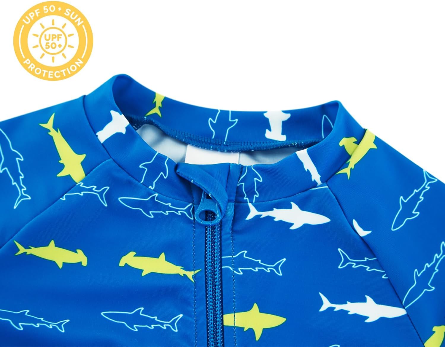 Baby Boy Swimsuit Rash Guard Shirts Toddler Boy Swimwear Full Zipper UPF 50+ Sun Protection Infant One Piece Bathing Suit - Image 4