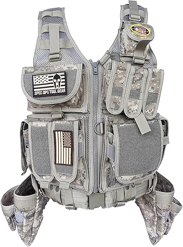 SOTG Delta Tactical Tool Vest with Tools Pouches, Lightweight & Durable Construction Vest with Weight Dispersal Technology