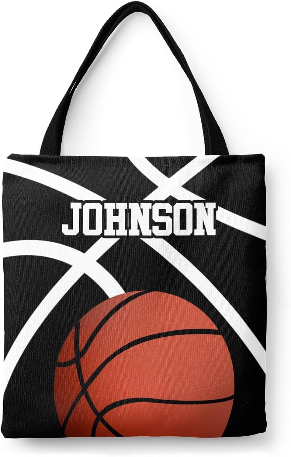 Personalized Name Sport Basketball Grass Handbag Gift Bags Christmas Treat Bags for Holiday Party Gift Bags
