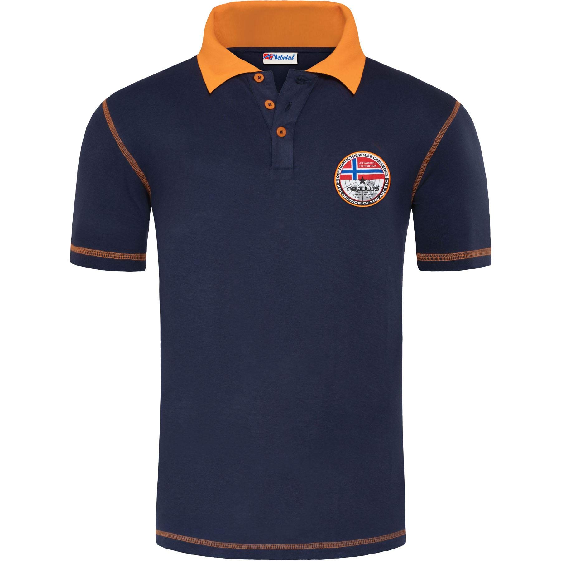 Nebulus Polo Entertain para hombre, polo con bordado para hombre, camisa de manga corta